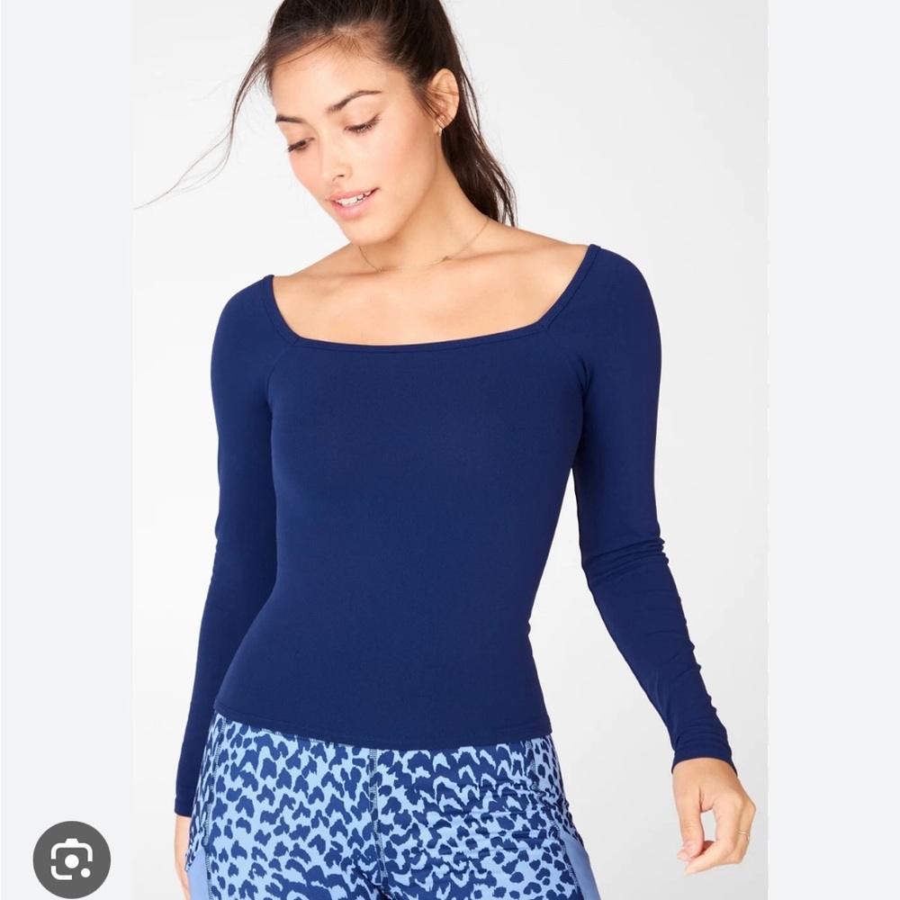 Fabletics blue long sleeve top L